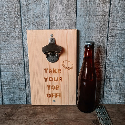 Gepersonaliseerde flesopener muur