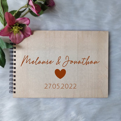 Gepersonaliseerd houten boek met eigen ontwerp