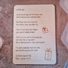 Afbeelding in Gallery-weergave laden, Houten nieuwjaarsbrief
