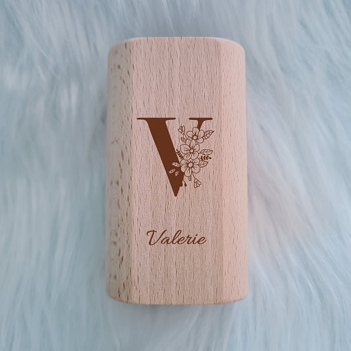 Gepersonaliseerde houten pennenhouder