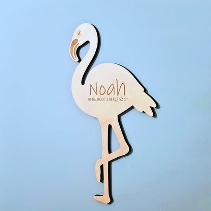Naambord flamingo