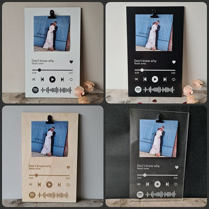 Fotobordje met clip "Spotify Song"
