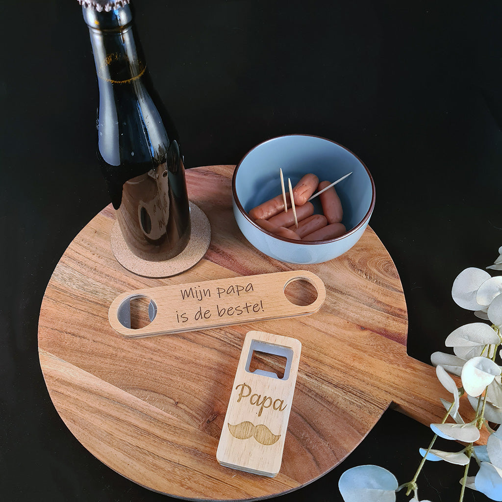 Houten flesopener