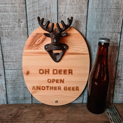 Gepersonaliseerde flesopener muur - hert