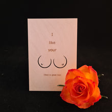 Afbeelding in Gallery-weergave laden, Houten wenskaart &quot;I like your ...&quot;
