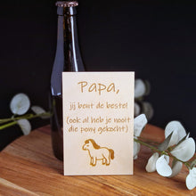 Afbeelding in Gallery-weergave laden, Houten wenskaart &quot;Papa, jij bent de beste!&quot;
