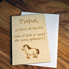 Afbeelding in Gallery-weergave laden, Houten wenskaart &quot;Papa, jij bent de beste!&quot;
