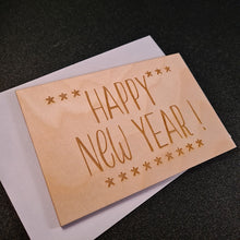 Afbeelding in Gallery-weergave laden, Houten wenskaart &quot;Happy New Year&quot;
