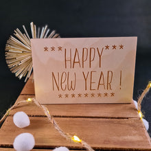 Afbeelding in Gallery-weergave laden, Houten wenskaart &quot;Happy New Year&quot;
