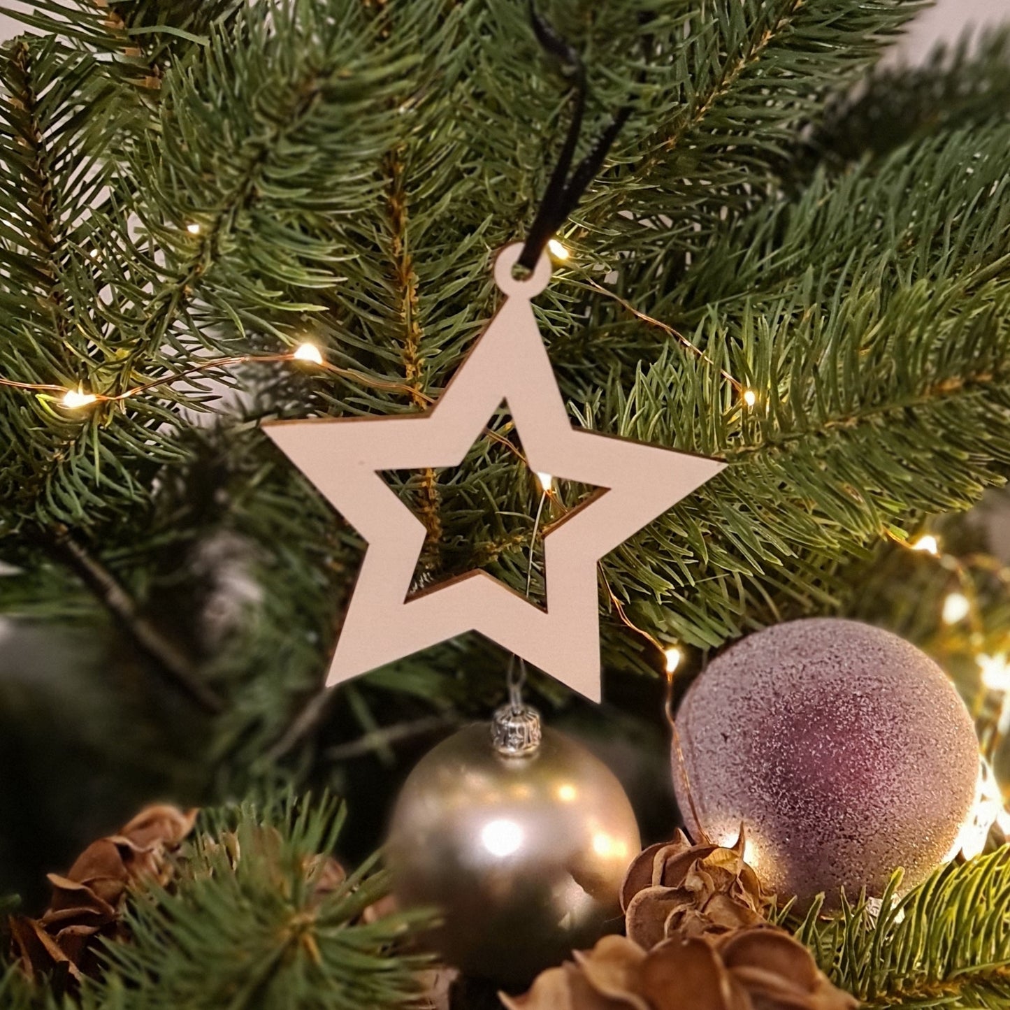 Kerstversiering "Simple Star" - set van 5