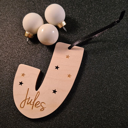 Kerstbal "Letter" met naam