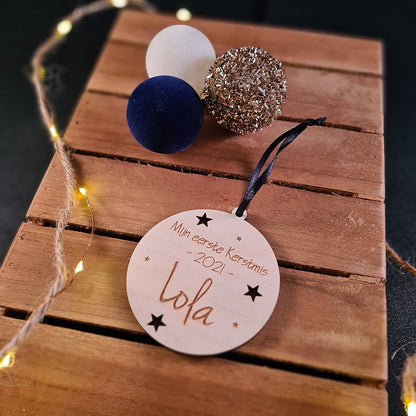 Kerstbal "Mijn eerste Kerstmis" met naam