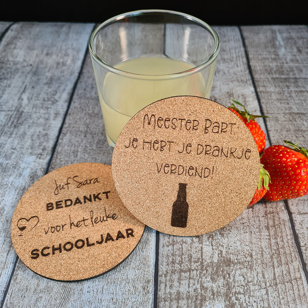 Onderzetter "Meester of juf"