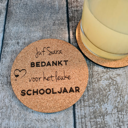 Onderzetter "Meester of juf"