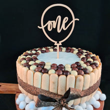 Afbeelding in Gallery-weergave laden, Taarttopper &quot;One - ballon&quot;

