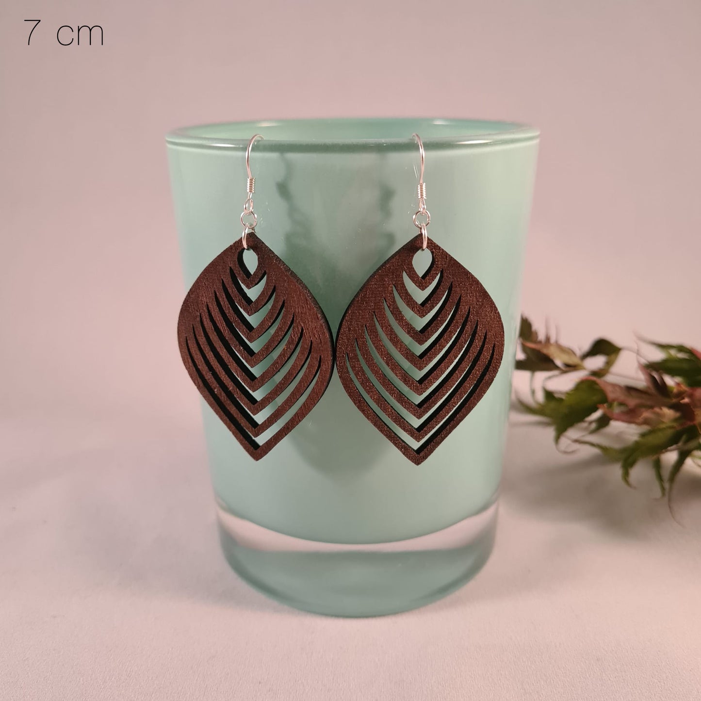 Houten abstracte blaadjes