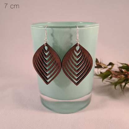 Houten abstracte blaadjes