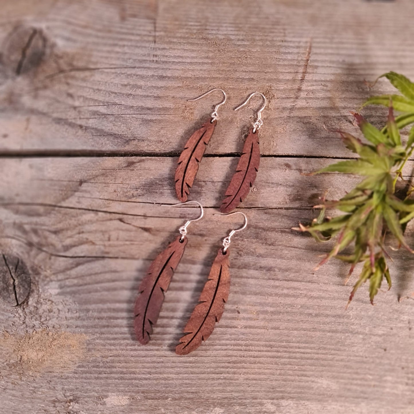 Houten gesloten veertjes