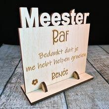 Afbeelding in Gallery-weergave laden, Houten bord &quot;Juf of Meester&quot;
