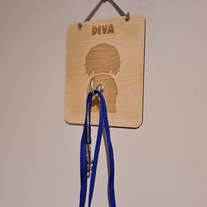 Kapstok voor hondenriem met naam