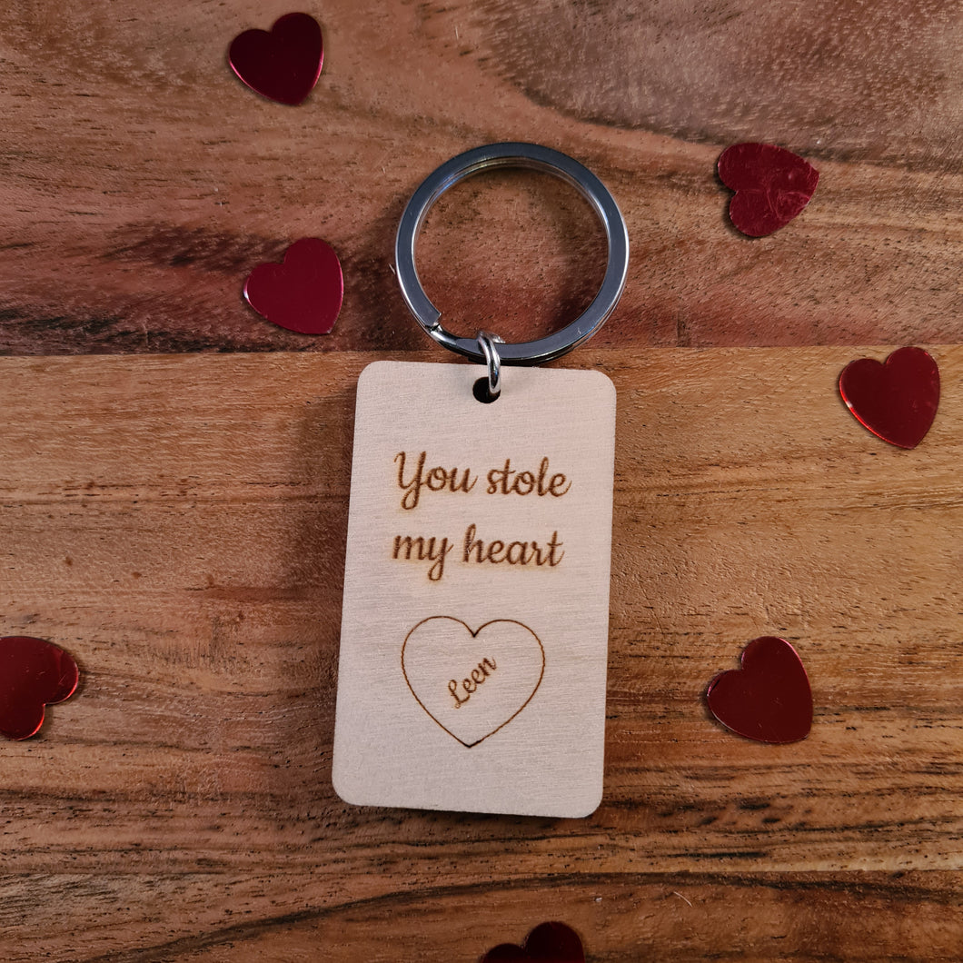 Houten sleutelhanger 
