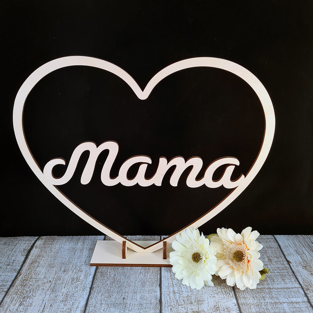 Naam in hart "Mama"