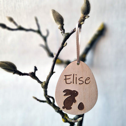 Houten paashanger met naam