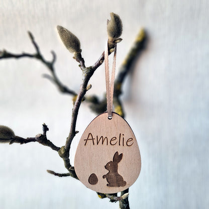 Houten paashanger met naam