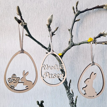 Houten open paashanger