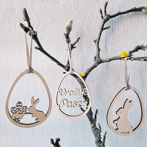 Houten open paashanger